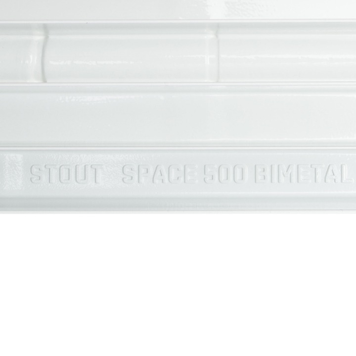 SRB-0310-050004 STOUT Space 500 4 секции радиатор биметаллический боковое подключение RAL9016