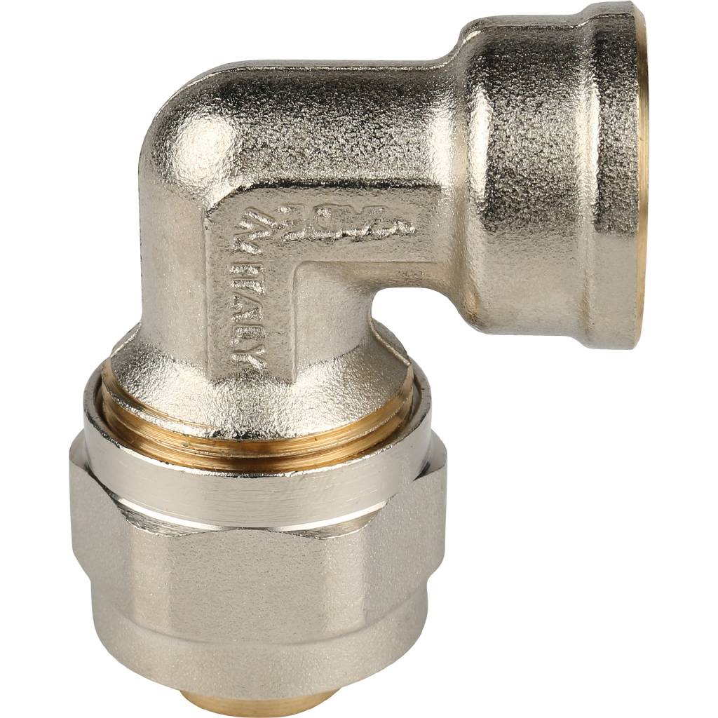 SFS-0007-001220 STOUT Угольник-переходник с внутренней резьбой 1/2"х20 для металлопластиковых труб винтовой