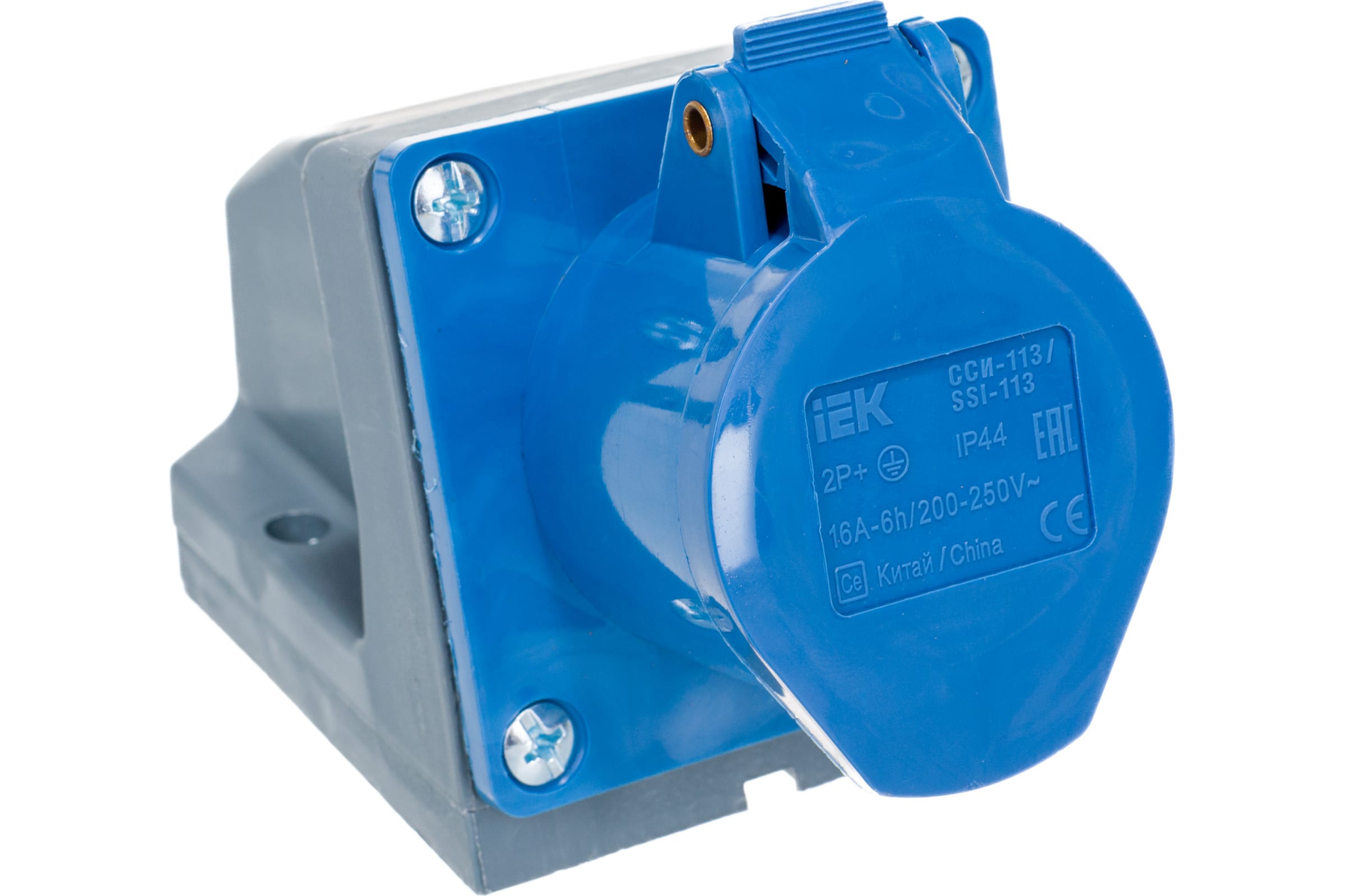 Розетка наружной установки IEK 16А 2P+Е 220В IP44 113 ИЭК PSR11-016-3