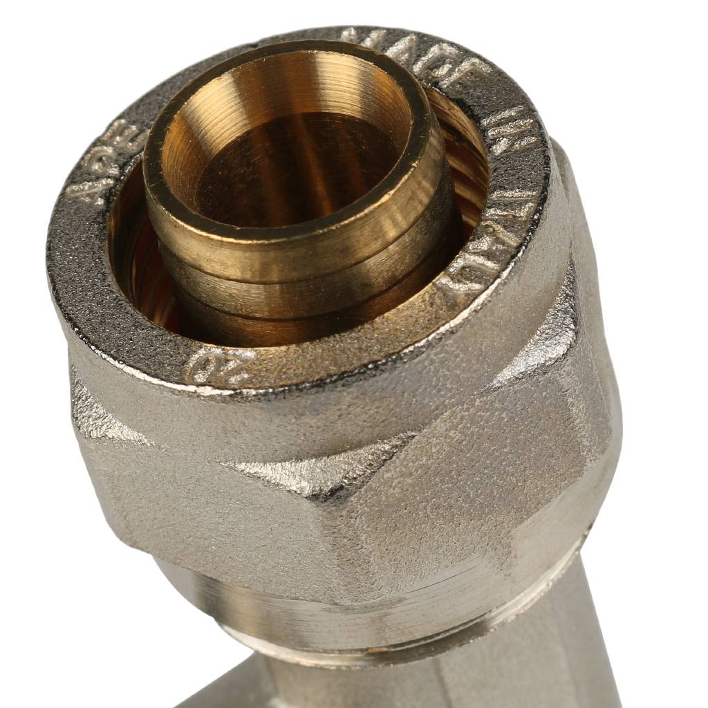 SFS-0011-003420 STOUT Тройник-переходник с наружной резьбой 3/4"х20 для металлопластиковых труб винтовой