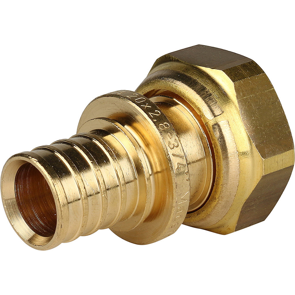 SFA-0019-002034 STOUT Переходник с накидной гайкой 20xG 3/4" для труб из сшитого полиэтилена аксиальный