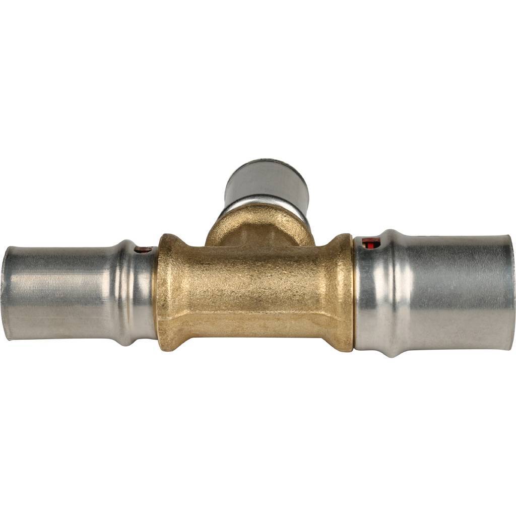 SFP-0005-201616 STOUT Тройник переходной 20х16х16 для металлопластиковых труб прессовой