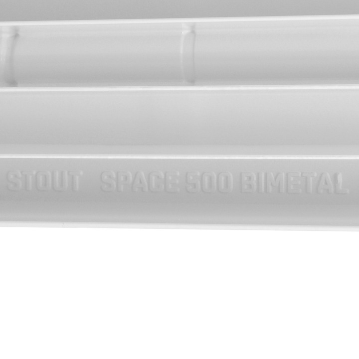 SRB-0310-050009 STOUT Space 500 9 секций радиатор биметаллический боковое подключение RAL9016