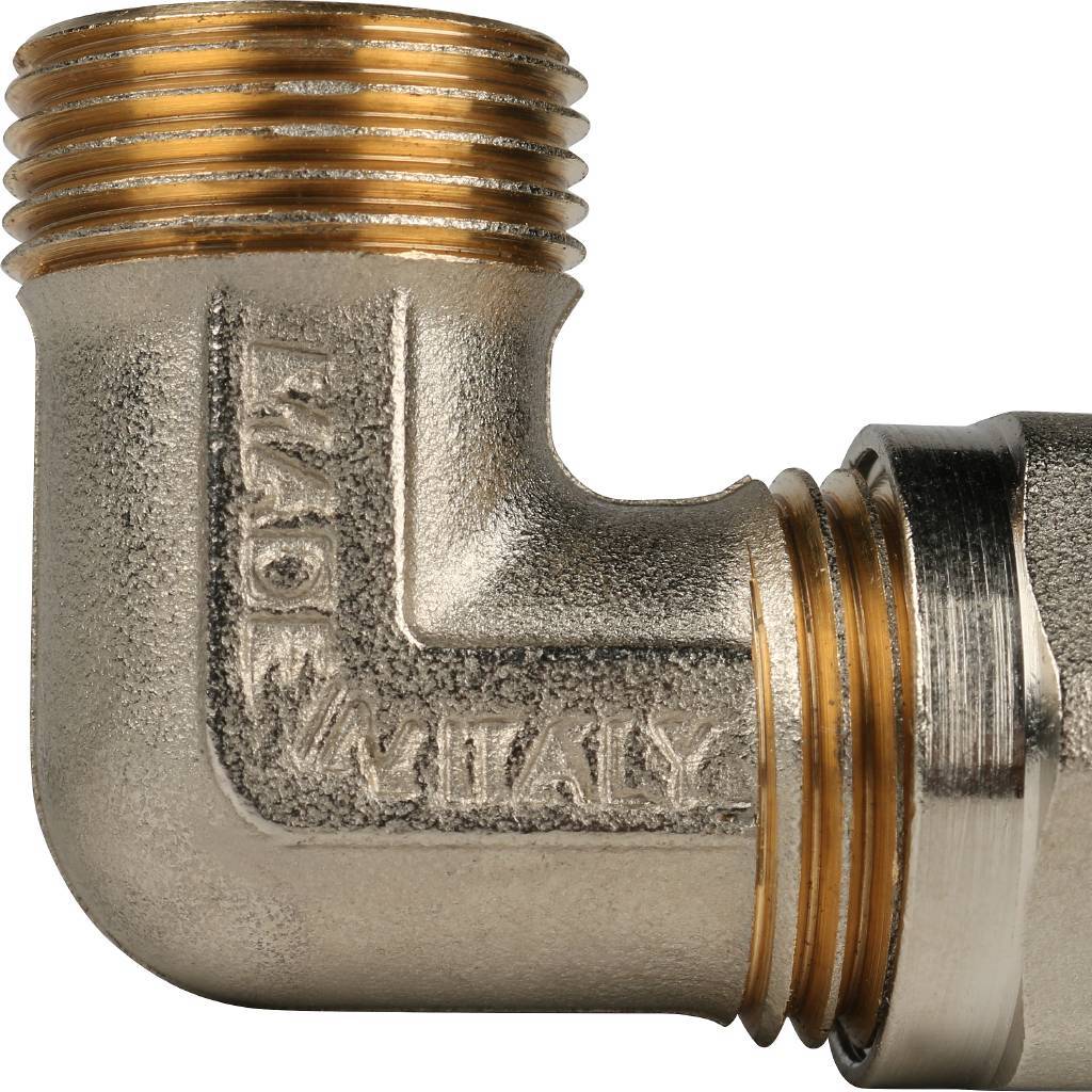 SFS-0006-001216 STOUT Угольник-переходник с наружной резьбой 1/2"х16 для металлопластиковых труб винтовой