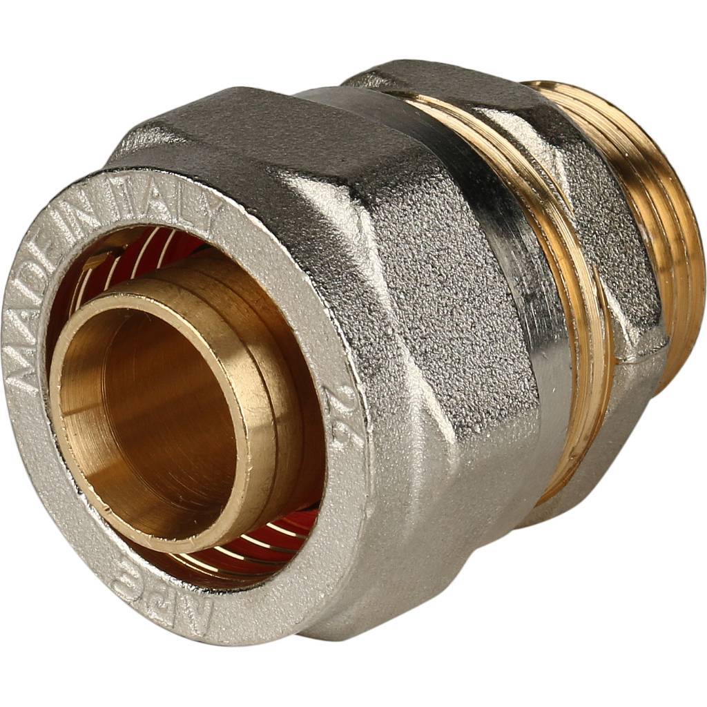 SFS-0001-003426 STOUT Переходник с наружной резьбой 3/4"х26 для металлопластиковых труб винтовой