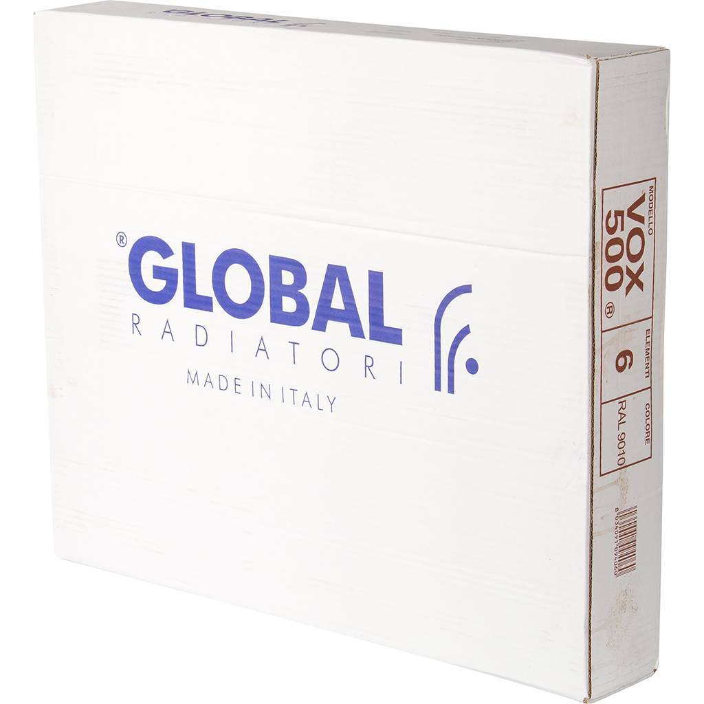 Global VOX- R 500 6 секций радиатор алюминиевый боковое подключение (белый RAL 9010)