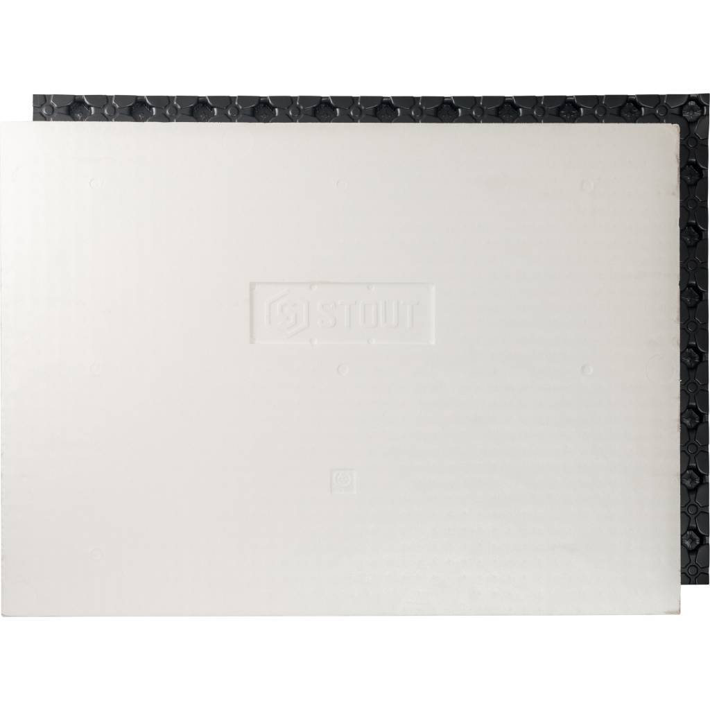 SMF-0001-110802 STOUT мат для теплого пола с бобышками черный 1100х800х20