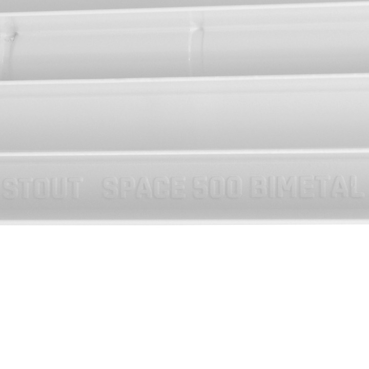 SRB-0310-050007 STOUT Space 500 7 секций радиатор биметаллический боковое подключение RAL9016