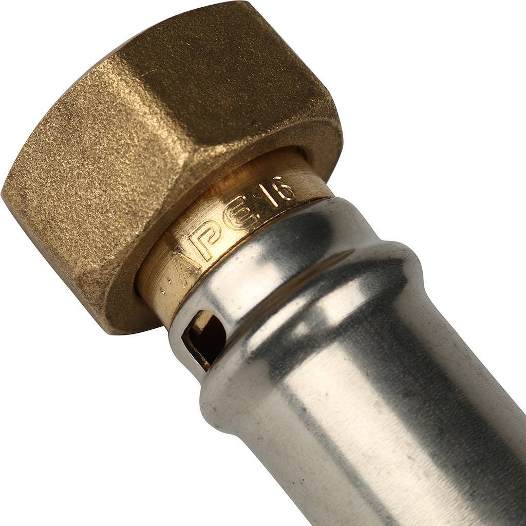SFP-0016-001216 STOUT Переходник с накидной гайкой 1/2"х16 для металлопластиковых труб прессовой