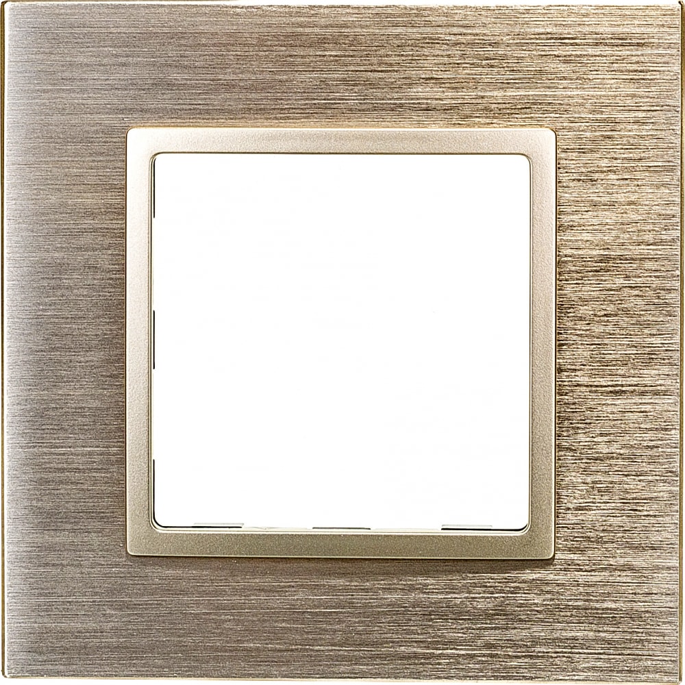 Рамка ЭРА 14-5201-04 на 1 пост, металл, Elegance, шампань+шампань Б0034542