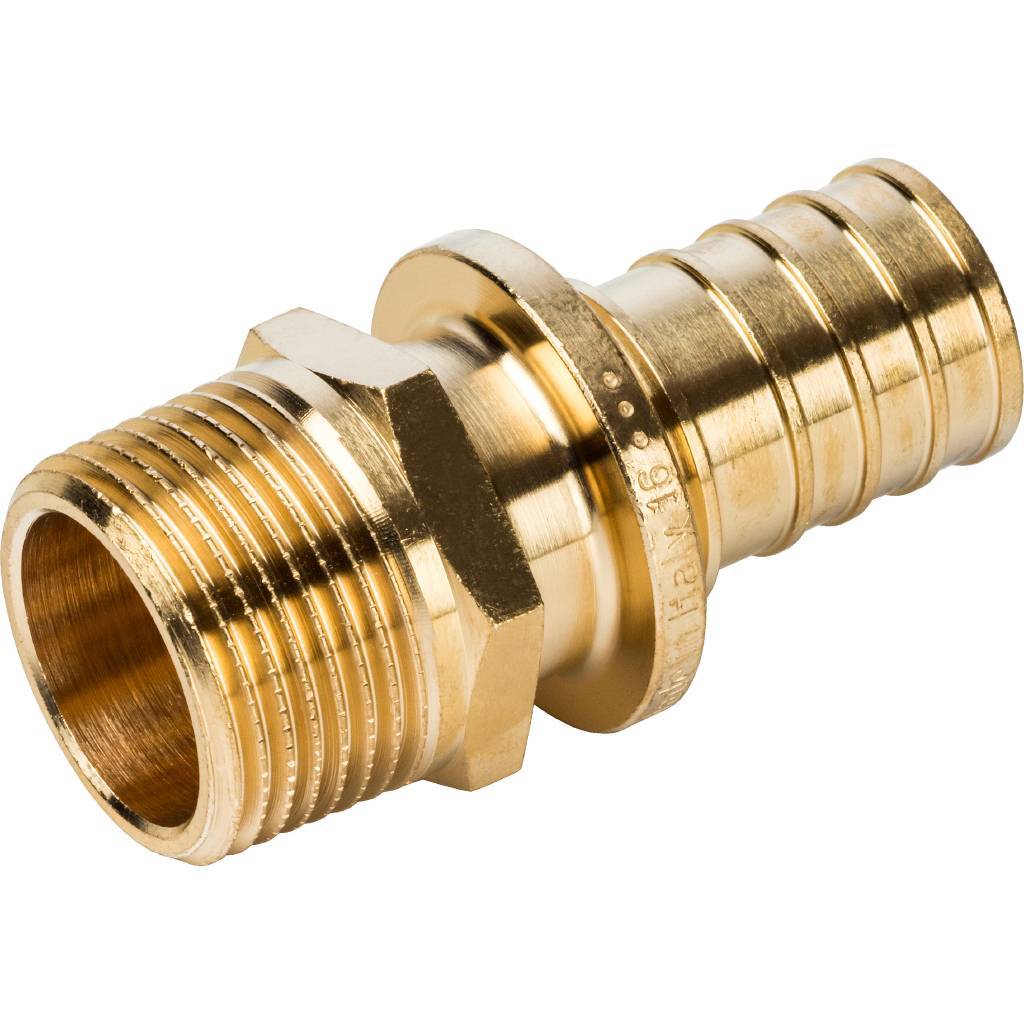 SFA-0001-002534 STOUT Переходник с наружной резьбой 25xR 3/4" для труб из сшитого полиэтилена аксиальный
