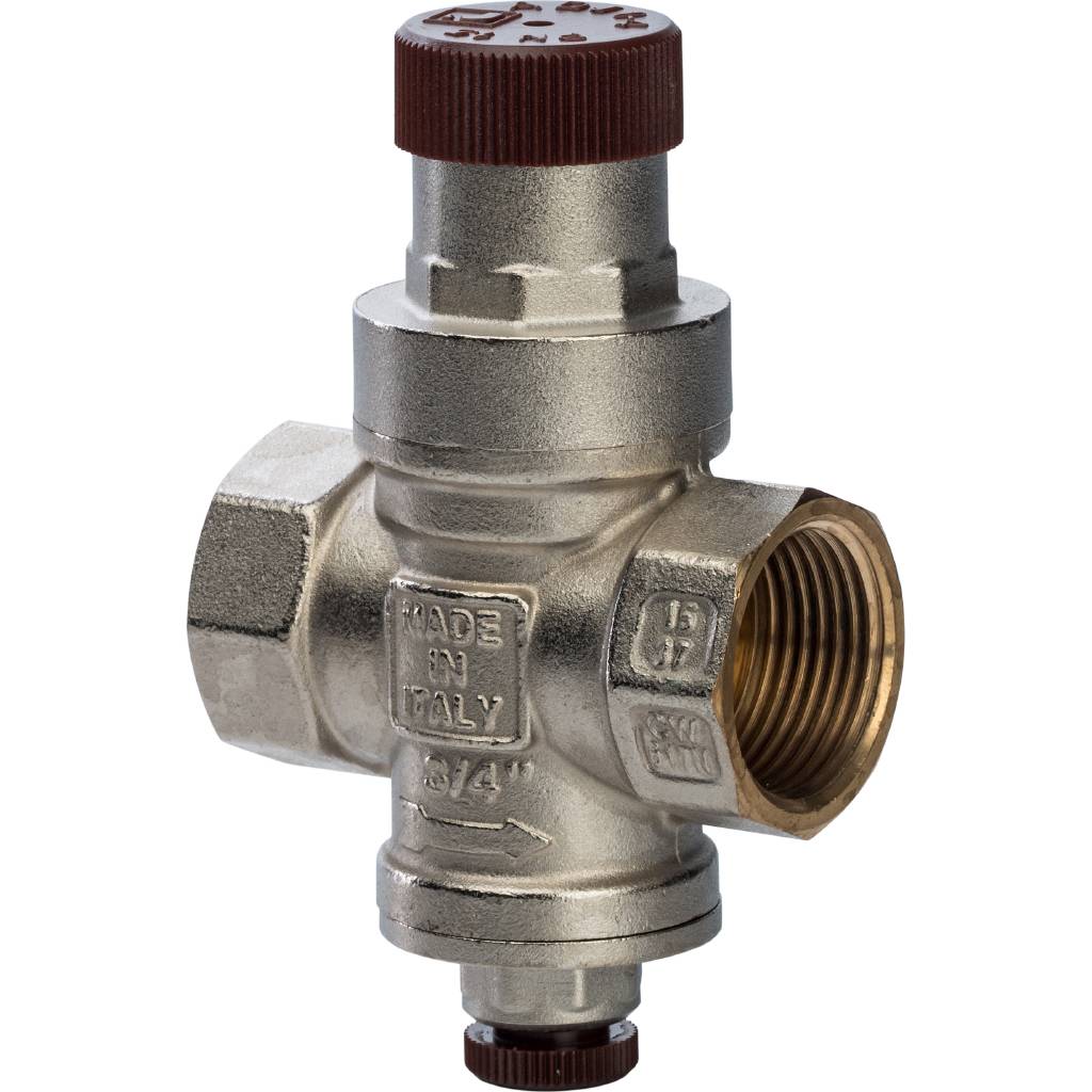 *SVS-0010-000020 STOUT 3/4" Редуктор давления с давлением на выходе 1…4 бар с подсоединением для манометра