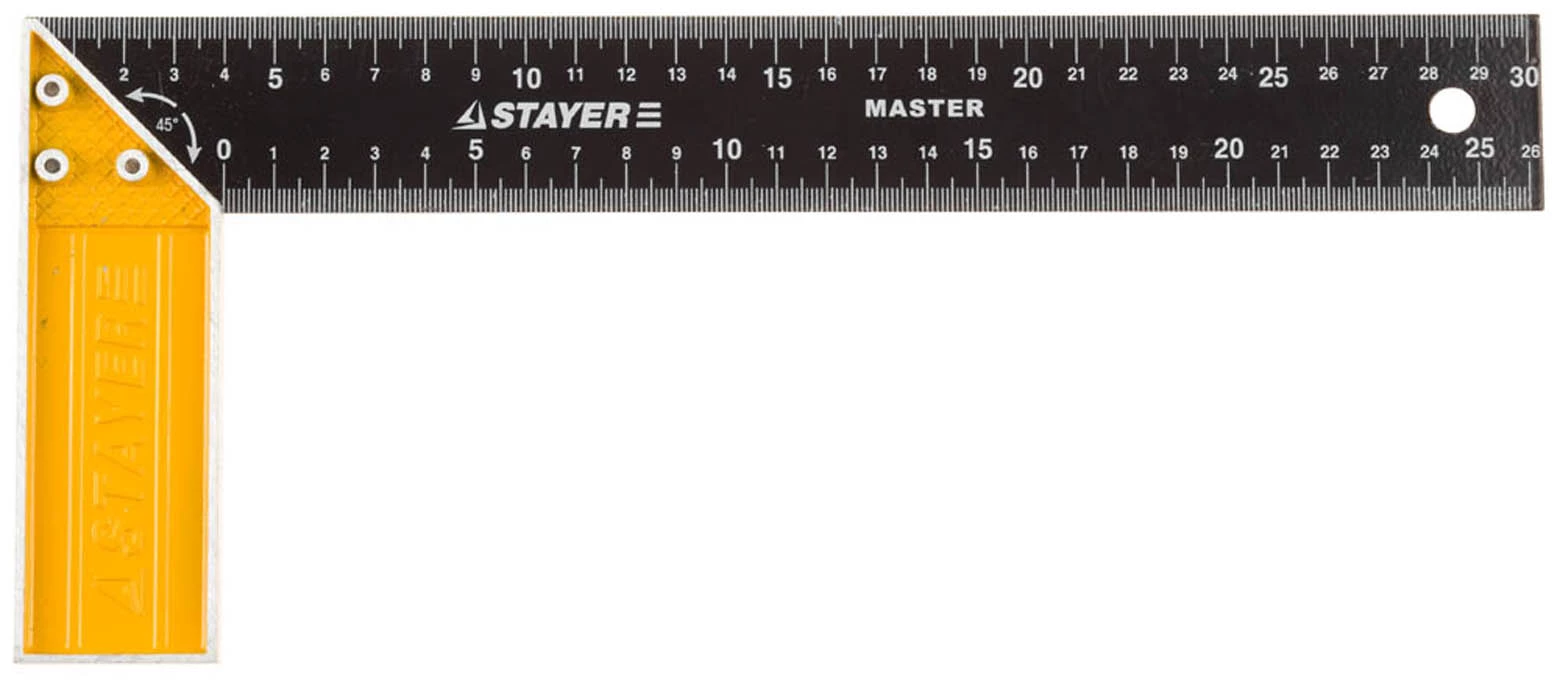 STAYER 300 х 25.5 х 0.8 мм, стальное полотно, угольник столярный 3430-30_z01
