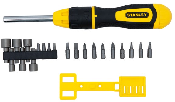 Отвертка с храповым механизмом в комплекте с 20-тью вставками Stanley Multibit STHT0-62574 0-62-574