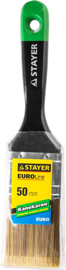 STAYER 50 мм, 2", щетина искусственная, деревянная ручка, кисть плоская KANEKARON-EURO 0106-050