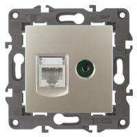 Розетка ЭРА 14-3110-04 RJ45 TV, IP20, шампань Б0034317