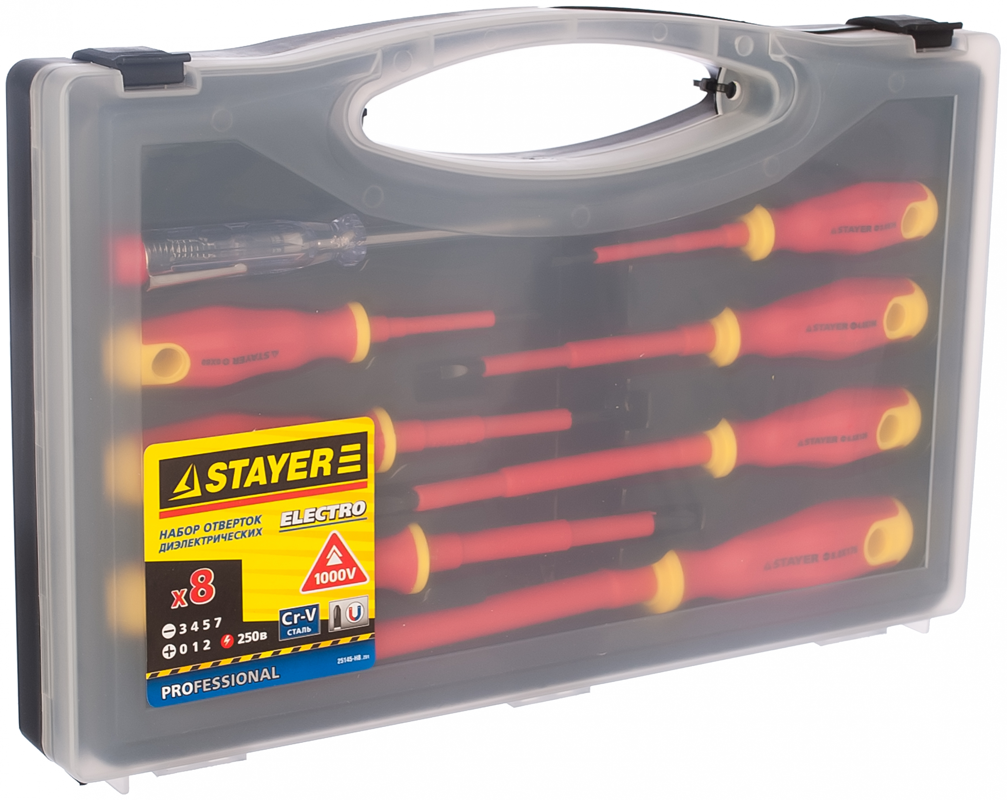 STAYER 8 шт., отверток диэлектрических 25145-H8_z01