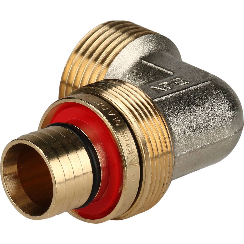 SFS-0006-000126 STOUT Угольник-переходник с наружной резьбой 1"x26 для металлопластиковых труб винтовой