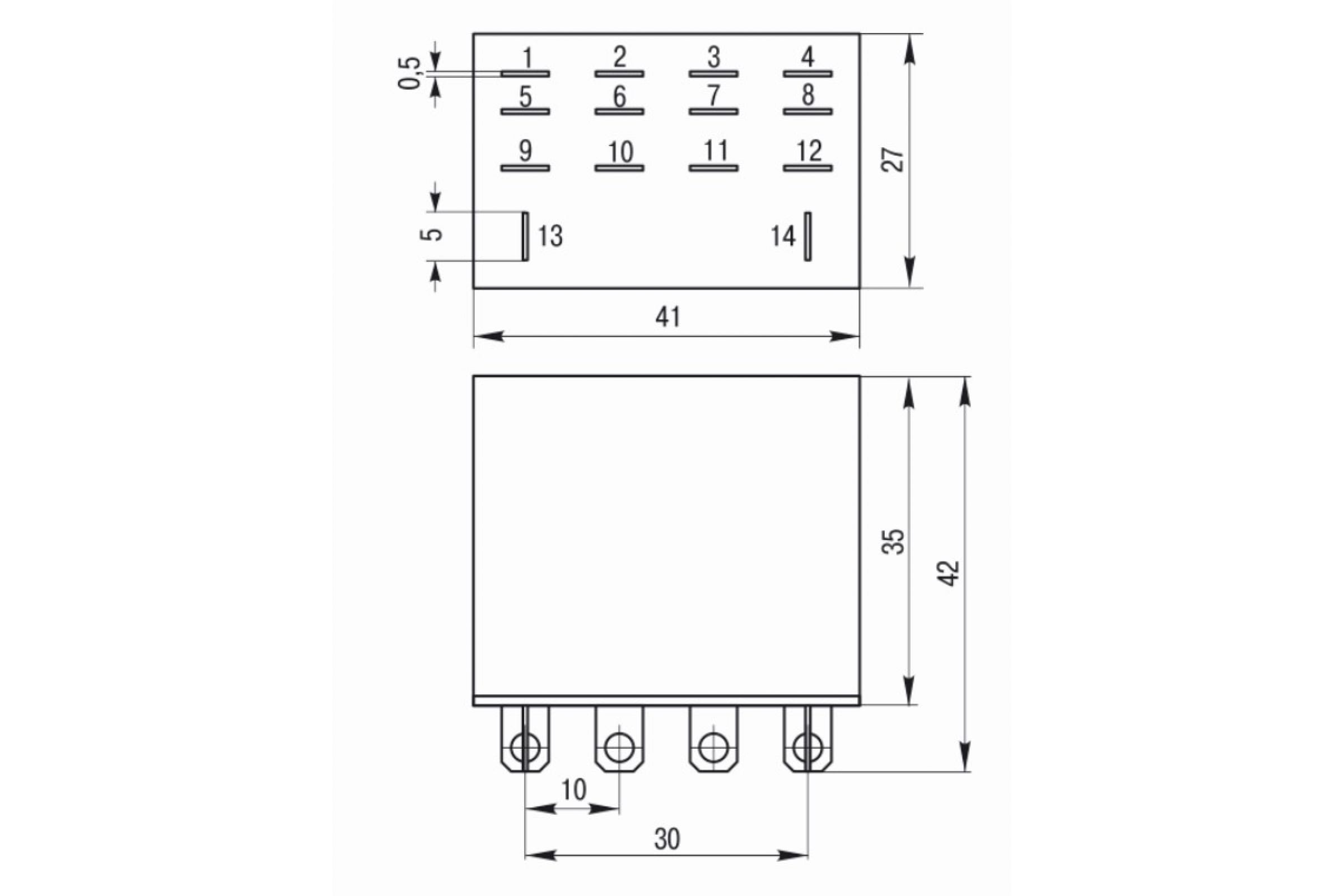 Реле IEK РЭК77/4 LY4 с индикацией 10А 230В АC RRP10-4-10-220A-LED