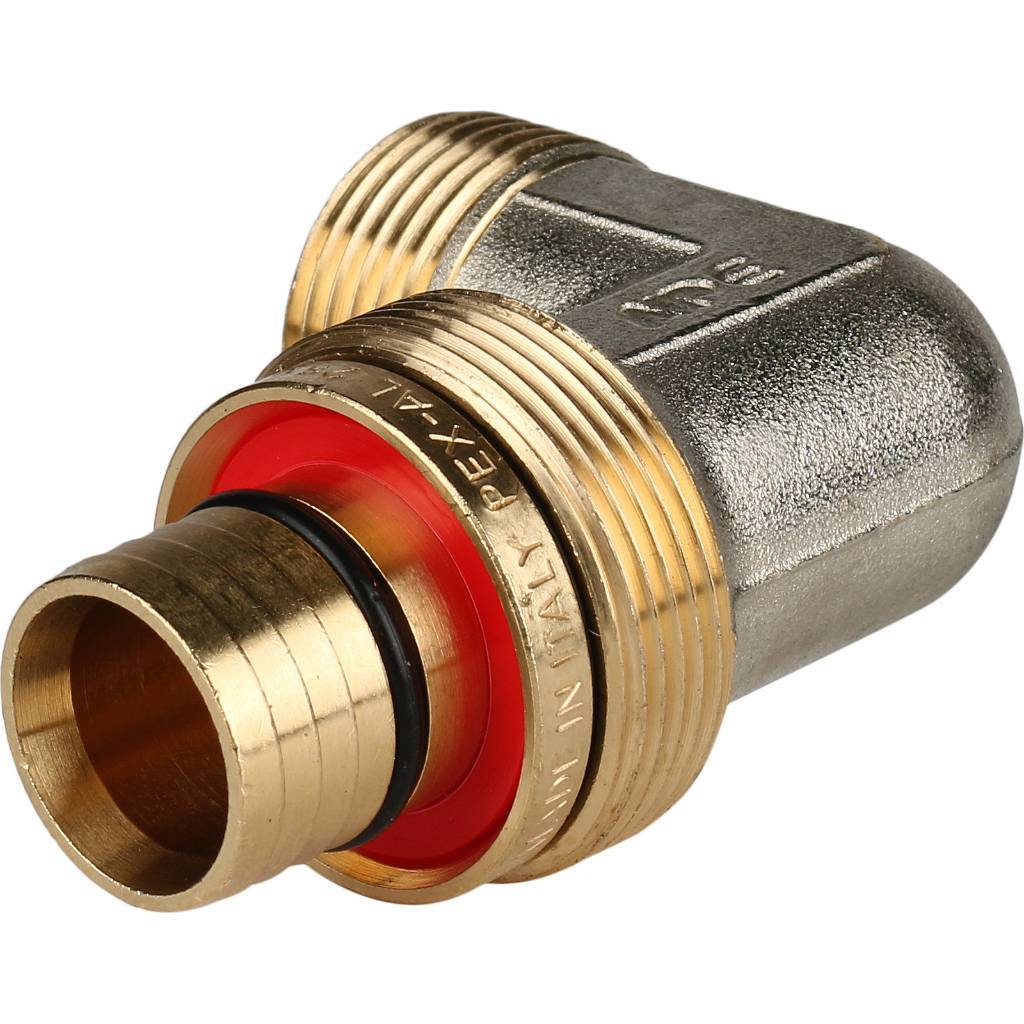 SFS-0006-003426 STOUT Угольник-переходник с наружной резьбой 3/4"х26 для металлопластиковых труб винтовой