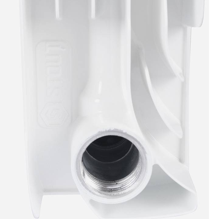SRB-0310-050013 STOUT Space 500 13 секций радиатор биметаллический боковое подключение RAL9016