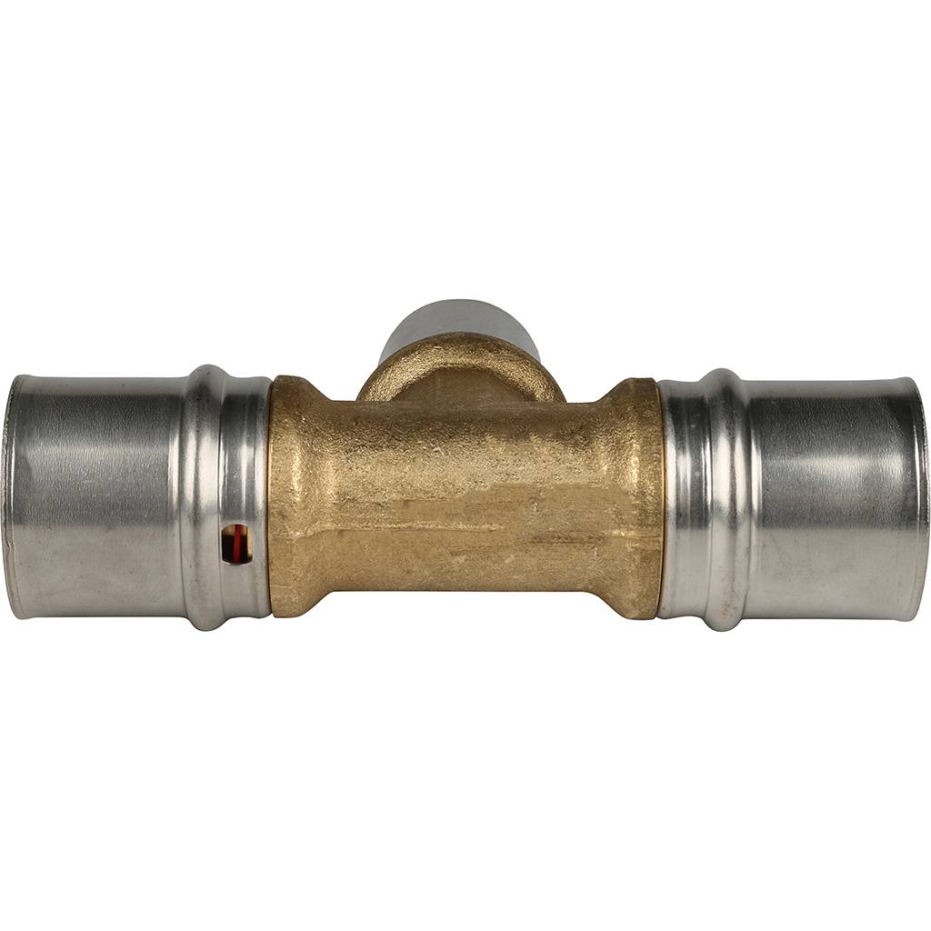 SFP-0005-262026 STOUT Тройник переходной 26х20х26 для металлопластиковых труб прессовой