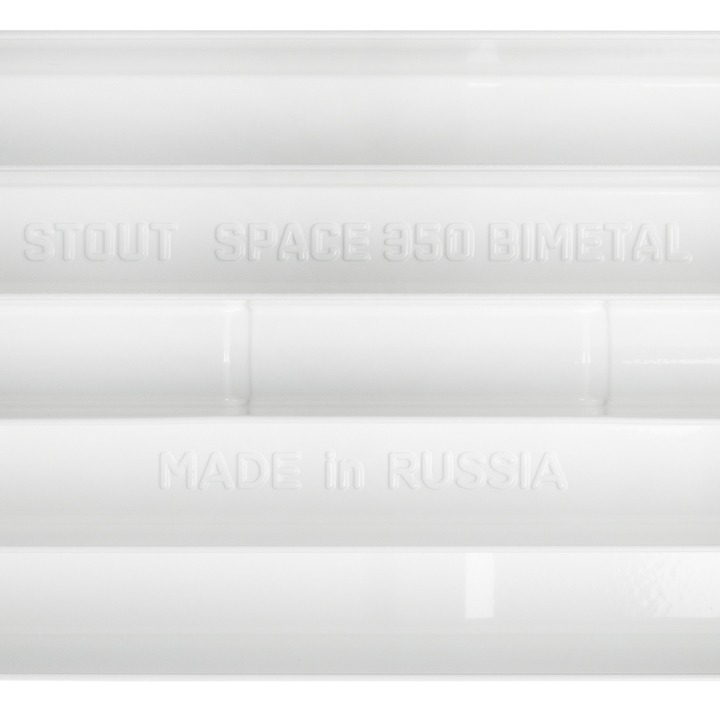 SRB-0310-035008 STOUT Space 350 8 секций радиатор биметаллический боковое подключение RAL9016