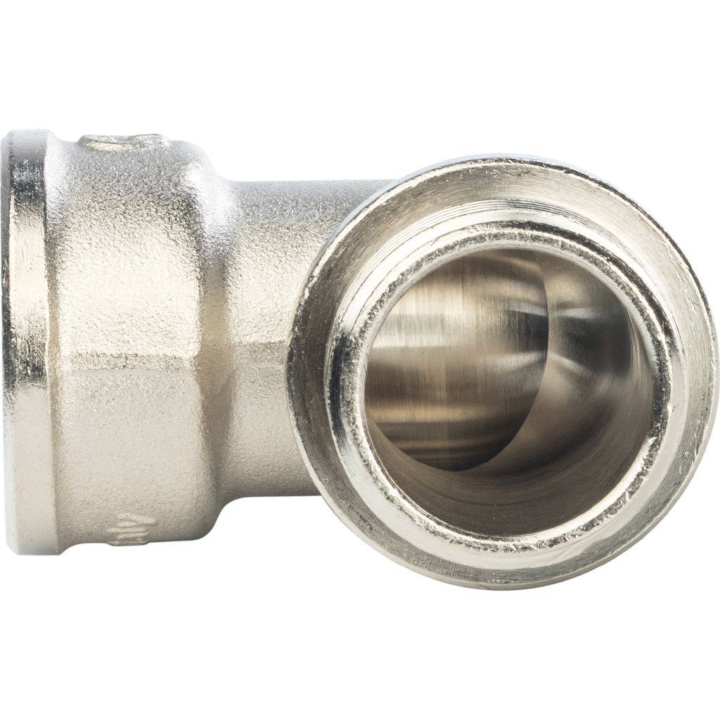 SFT-0016-000001 STOUT Угольник с упором НВ никелированный 1"