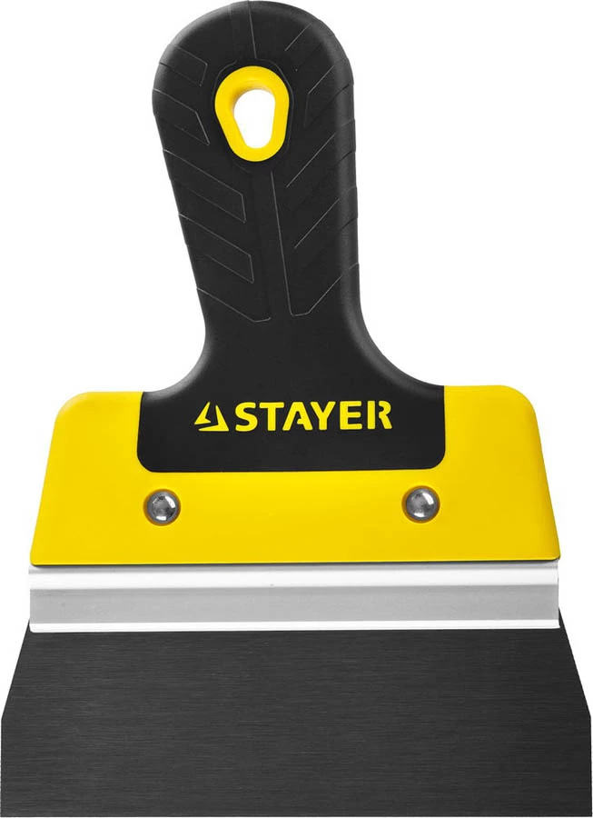 STAYER фасадный, 150 мм, анодированный, двухкомпонентная рукоятка, шпатель фасадный 10045-15