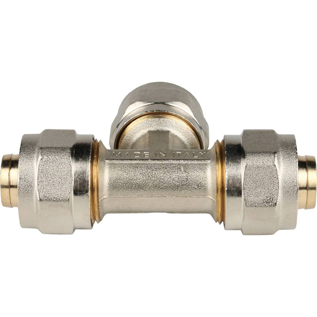 SFS-0009-000020 STOUT Тройник равнопроходный 20х20х20 для металлопластиковых труб винтовой