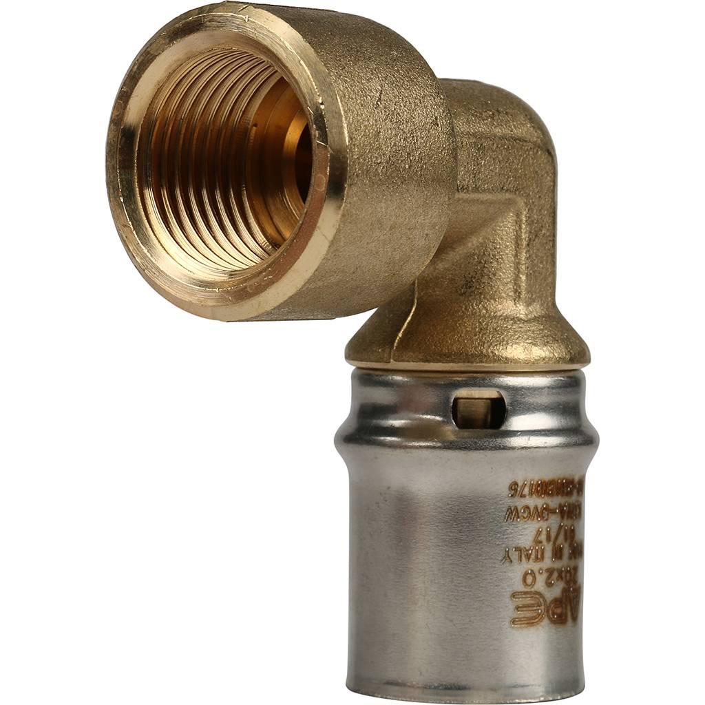 SFP-0010-001220 STOUT Угольник-переходник с внутренней резьбой 1/2"х20 для металлопластиковых труб прессовой