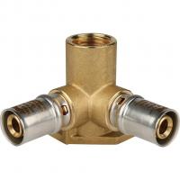SFP-0015-001216 STOUT Тройник настенный с креплением  1/2"х16 для металлопластиковых труб прессовой