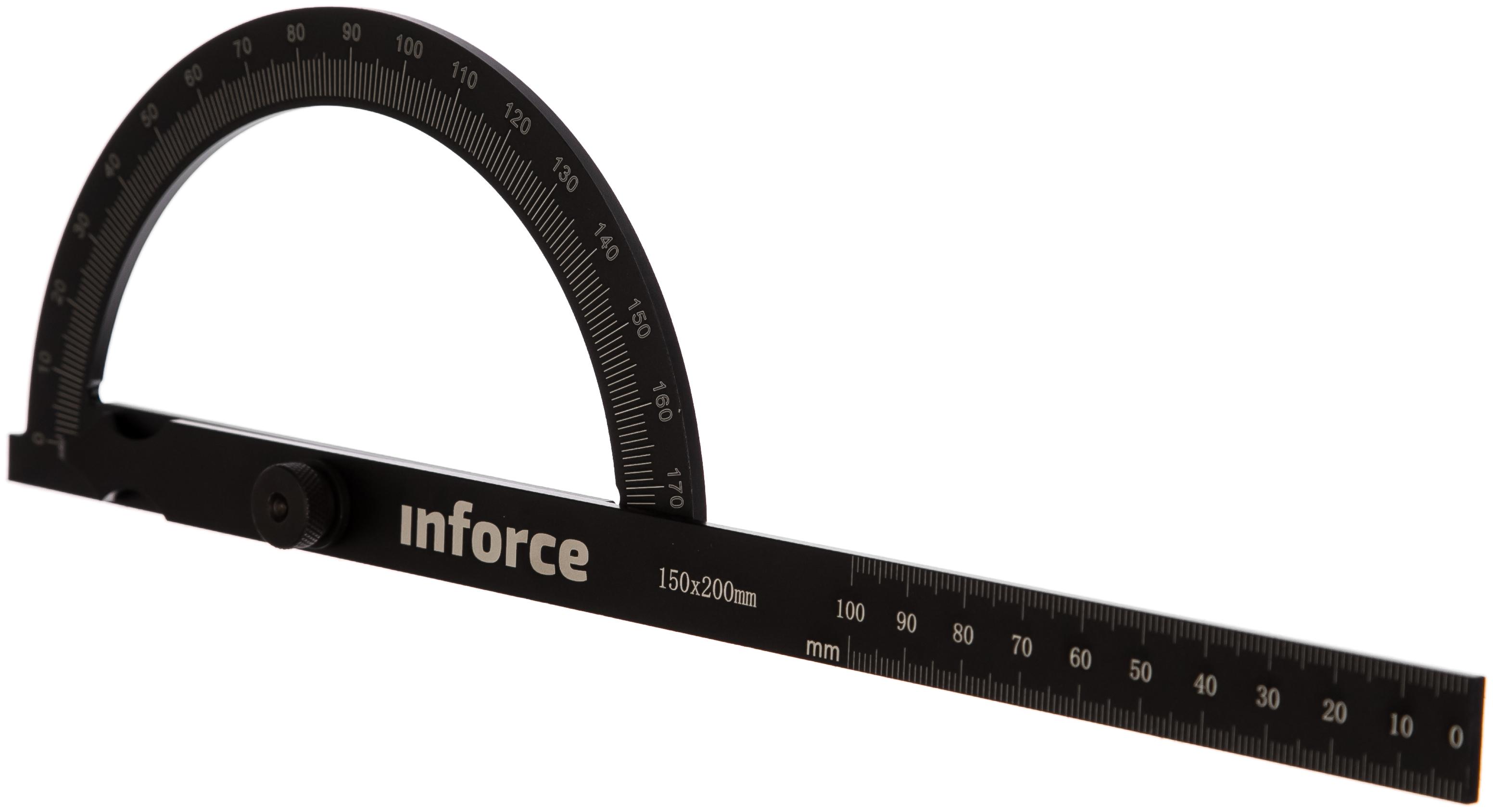 Inforce Транспортир с линейкой 200 мм 06-11-64