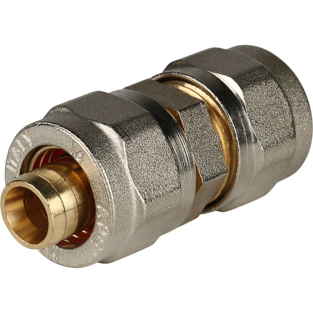 SFS-0005-000016 STOUT Муфта соединительная 16х16 для металлопластиковых труб винтовой
