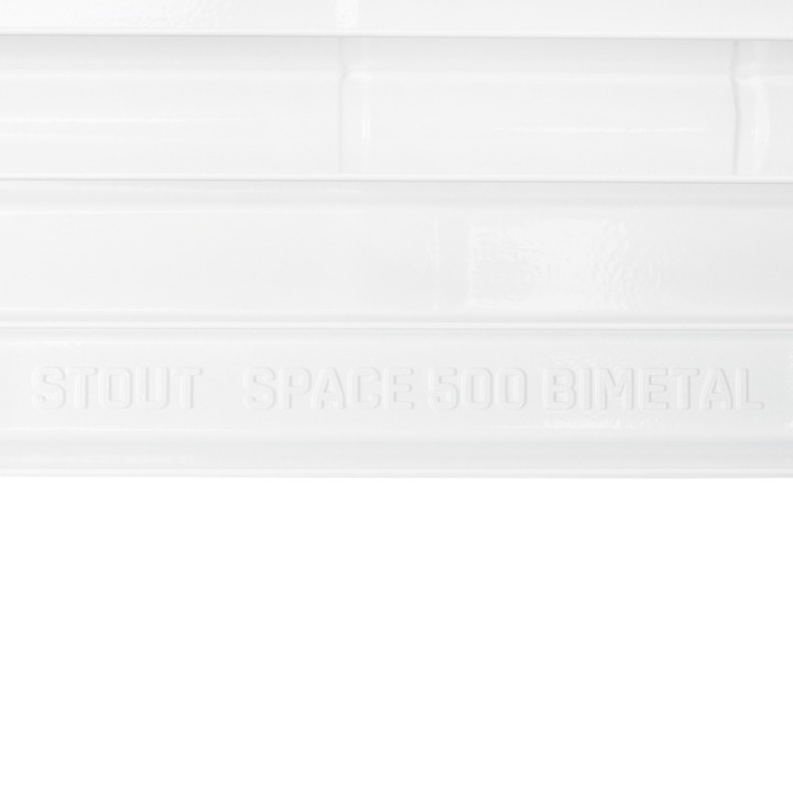 SRB-0310-050008 STOUT Space 500 8 секций радиатор биметаллический боковое подключение RAL9016