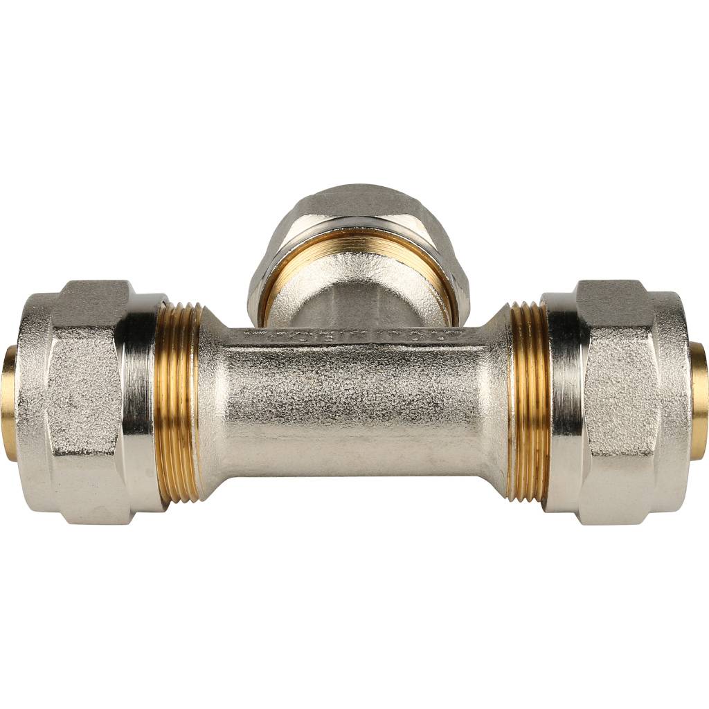 SFS-0009-000026 STOUT Тройник равнопроходный 26х26х26 для металлопластиковых труб винтовой
