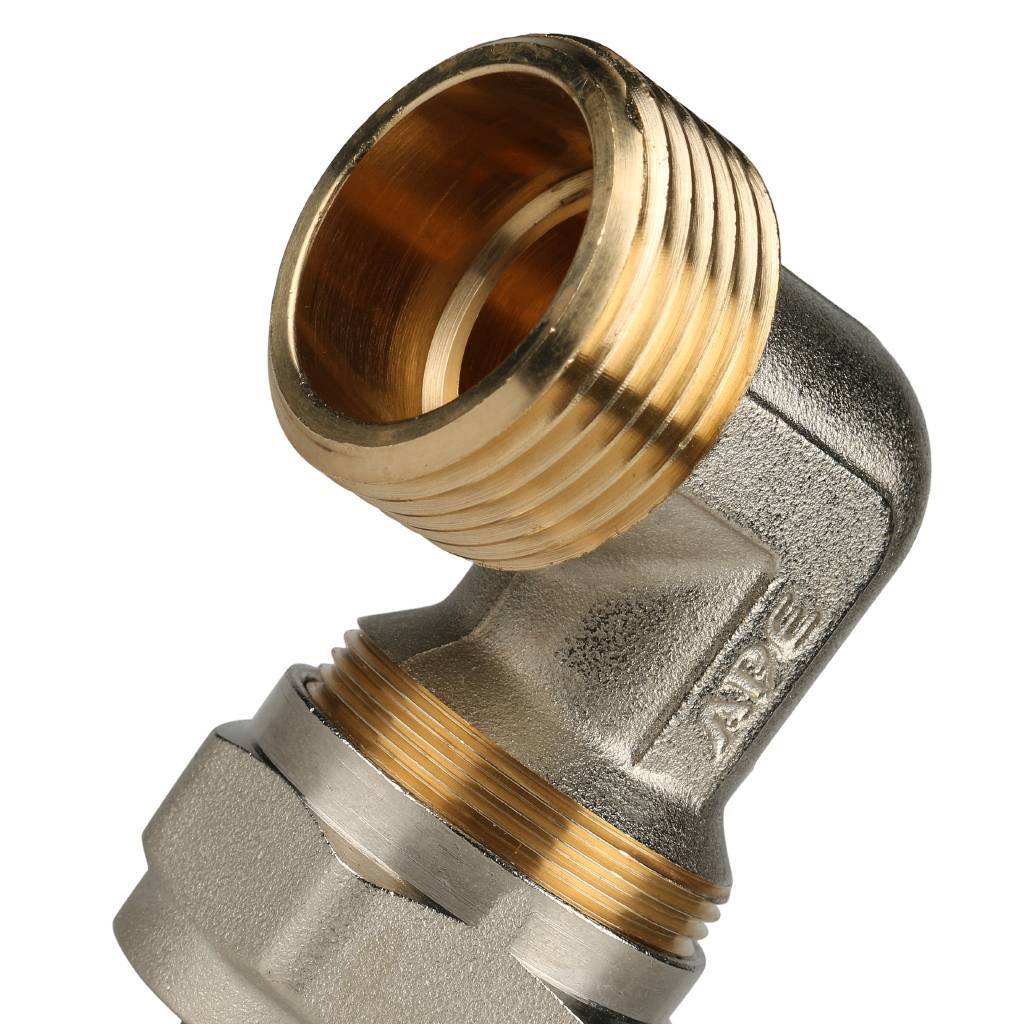 SFS-0006-000126 STOUT Угольник-переходник с наружной резьбой 1"x26 для металлопластиковых труб винтовой