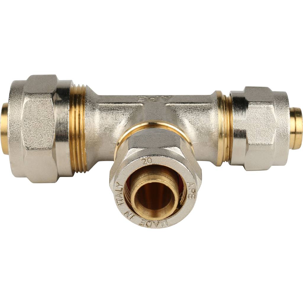 SFS-0010-262020 STOUT Тройник переходной 26х20х20 для металлопластиковых труб винтовой