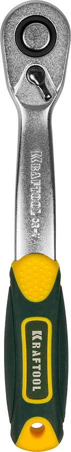 KRAFTOOL 1/4", 72 зубца, Cr-V сталь, трещотка для торцовых головок 27795-1/4_z02