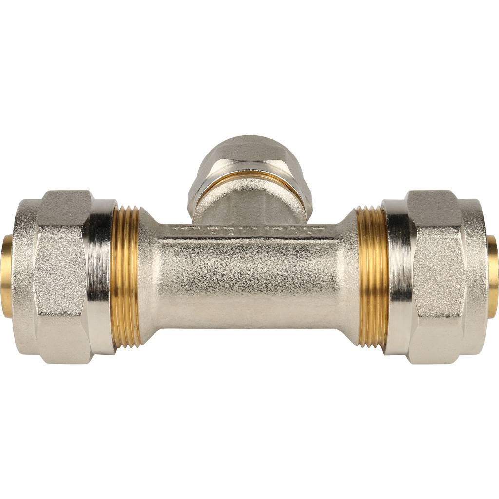 SFS-0010-262026 STOUT Тройник переходной 26х20х26 для металлопластиковых труб винтовой