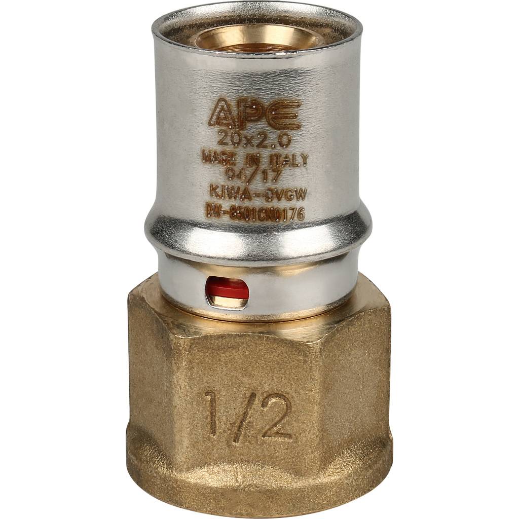 SFP-0002-001220 STOUT Переходник с внутренней резьбой 1/2"х20 для металлопластиковых труб прессовой