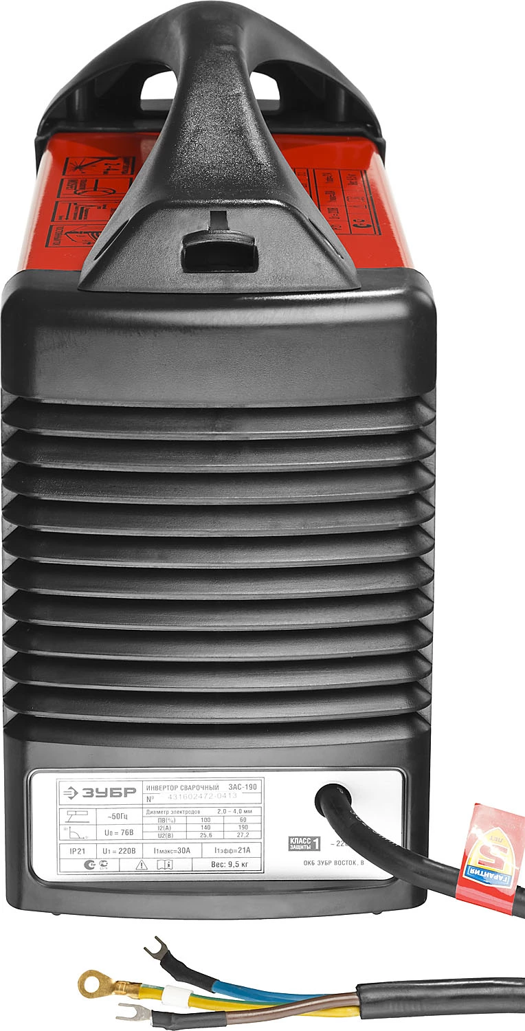 ЗУБР 20-190А, ММА, MOSFET, инвертор сварочный ЗАС-190