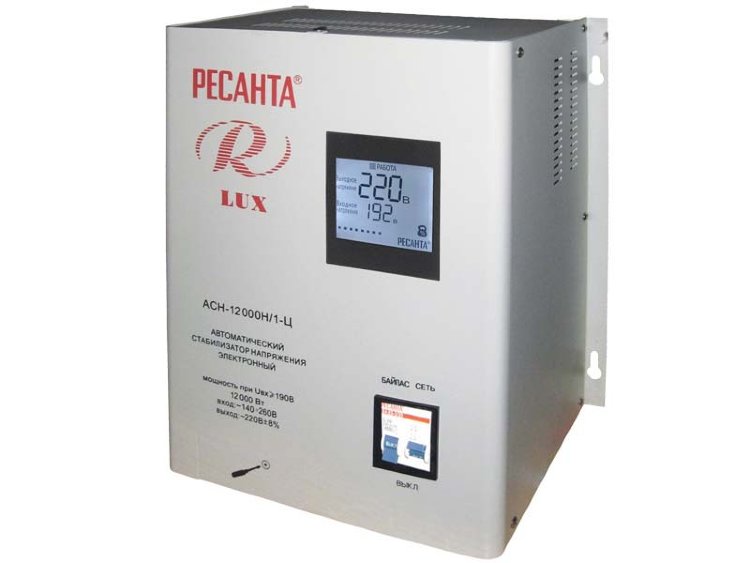 Стабилизатор напряжения Ресанта АСН 12000 Н/1-Ц Lux