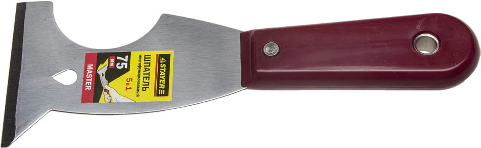STAYER 75 мм, пластмассовая ручка, шпатель многофункциональный 10031