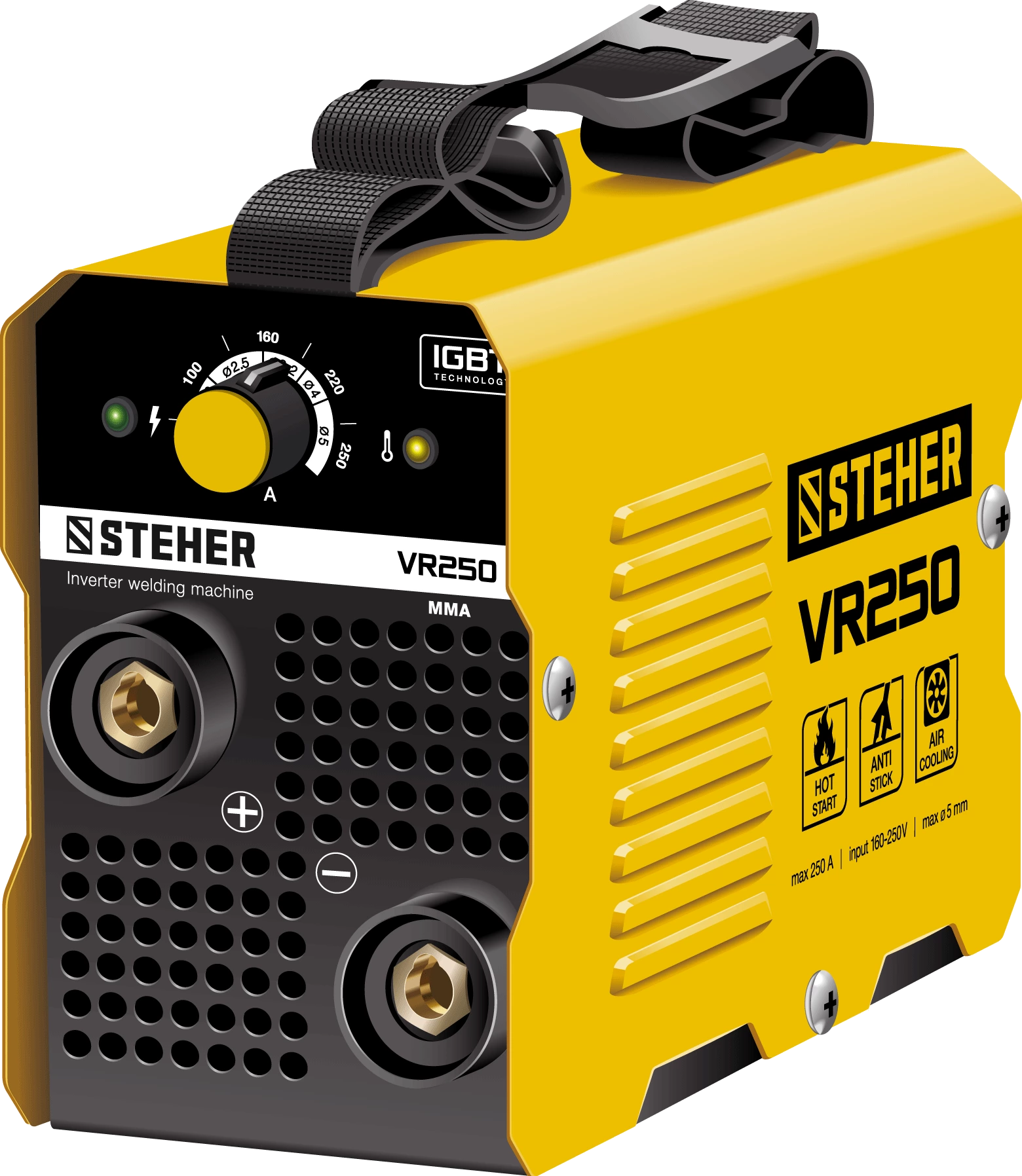 STEHER 250 А, ММА, сварочный аппарат инверторный VR-250