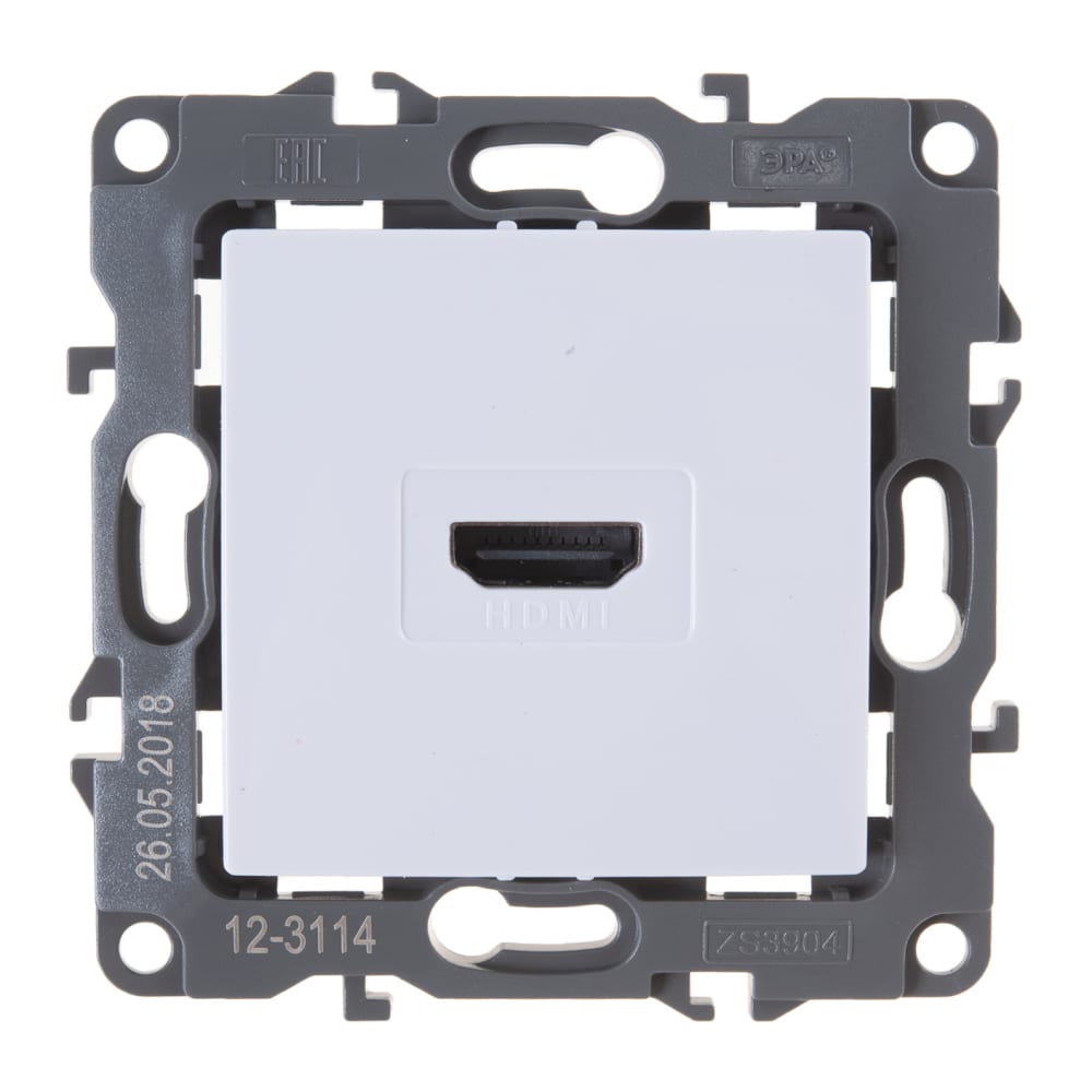 Розетка ЭРА 12-3114-01 HDMI, IP20, 12, белый Б0027481