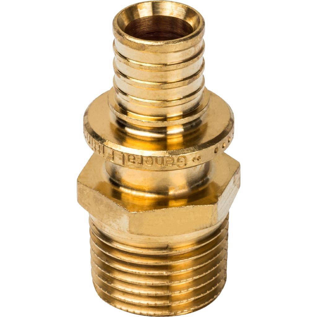 SFA-0001-001612 STOUT Переходник с наружной резьбой 16xR 1/2" для труб из сшитого полиэтилена аксиальный