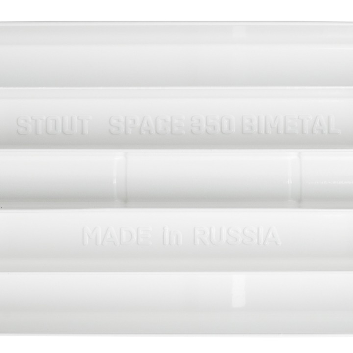 SRB-0310-035010 STOUT Space 350 10 секций радиатор биметаллический боковое подключение RAL9016