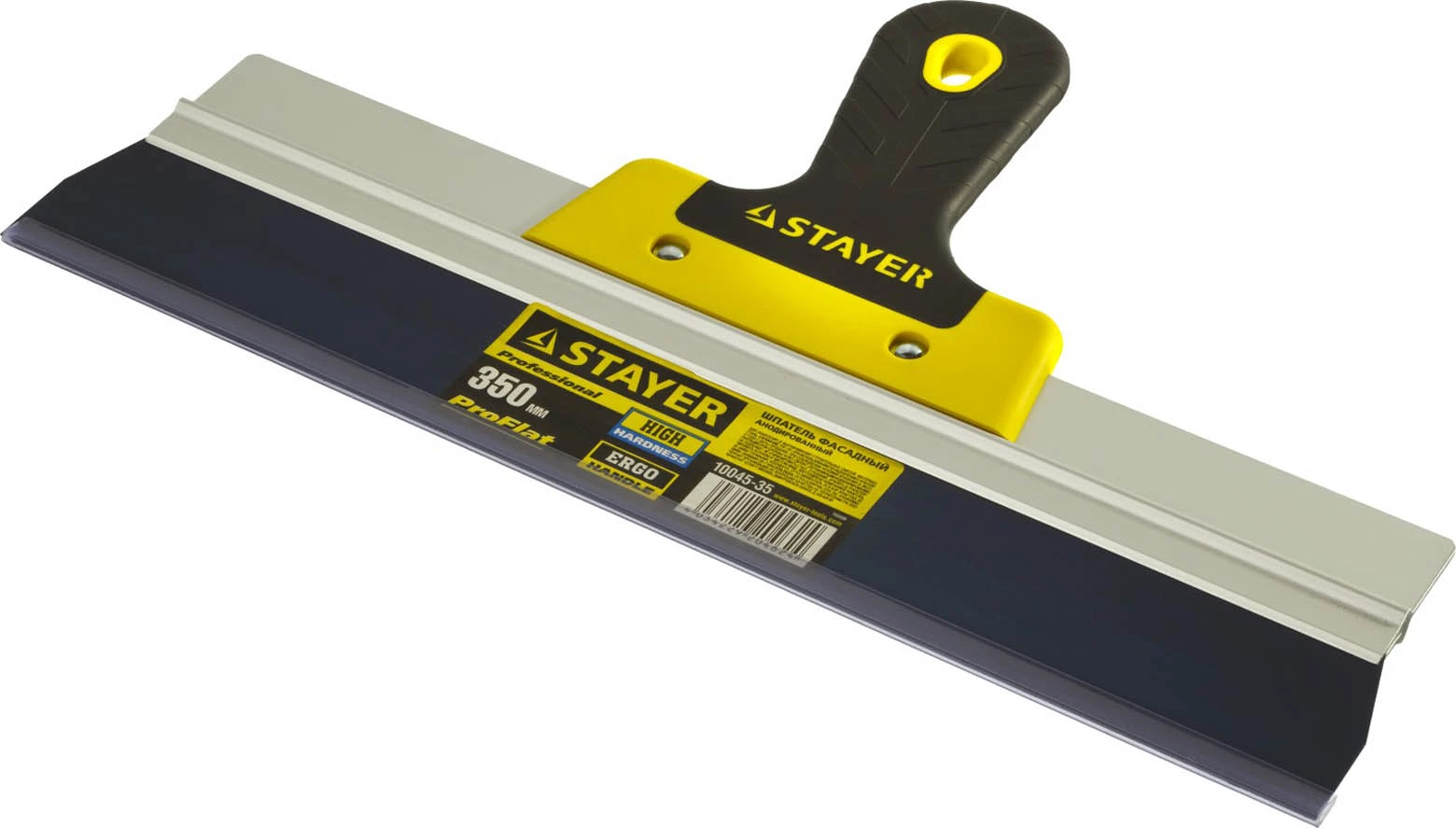 STAYER фасадный, 350 мм, анодированный, двухкомпонентная рукоятка, шпатель фасадный 10045-35