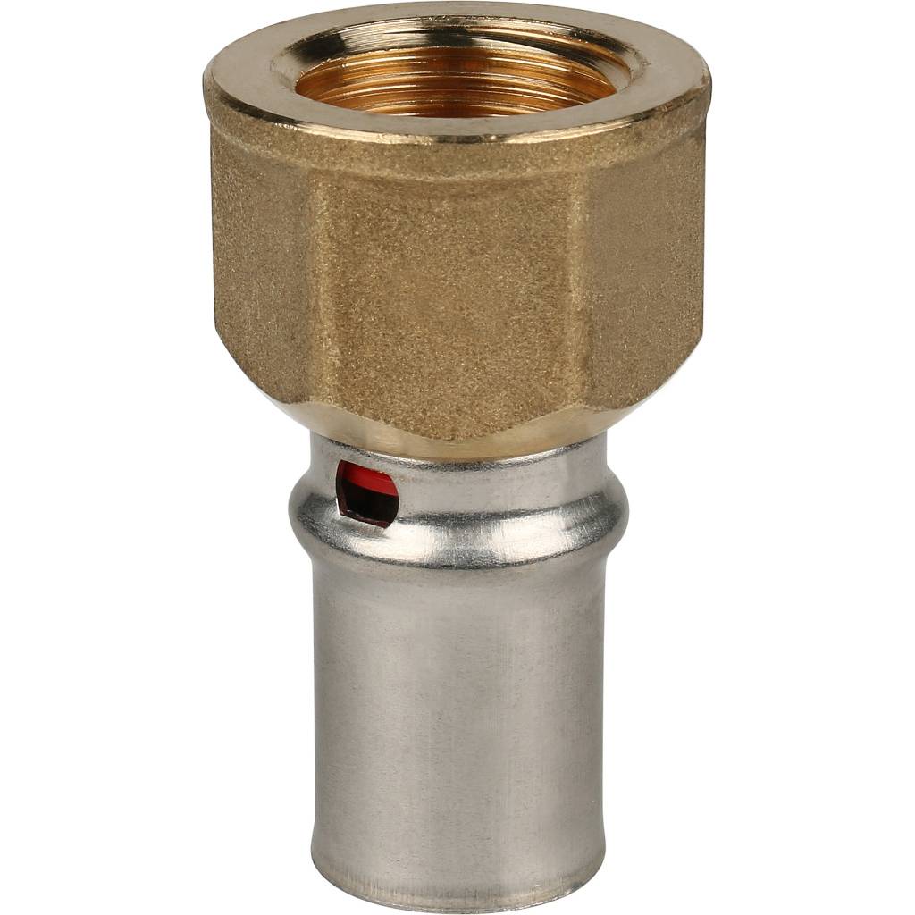 SFP-0002-001216 STOUT Переходник с внутренней резьбой 1/2"х16 для металлопластиковых труб прессовой